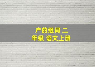 产的组词 二年级 语文上册